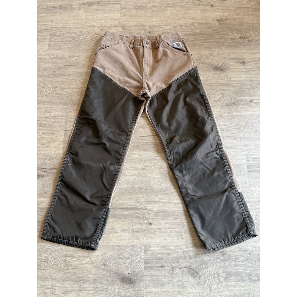 Vintage 80s Carhartt Union Made Brush Double Knee Pants WU256 USA Size 36x32